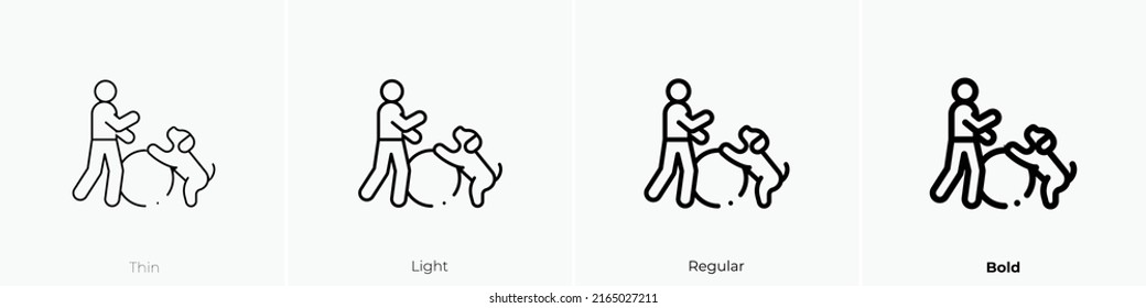 training icon. Linear style sign isolated on white background. Vector illustration.