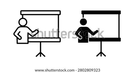 Training icon Outline flat Icon.