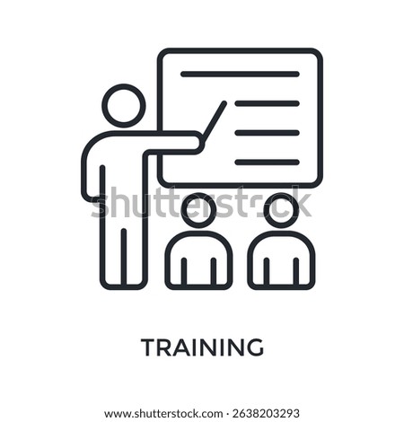 Training Icon Outline Style. Vector Illustration For Graphic Design