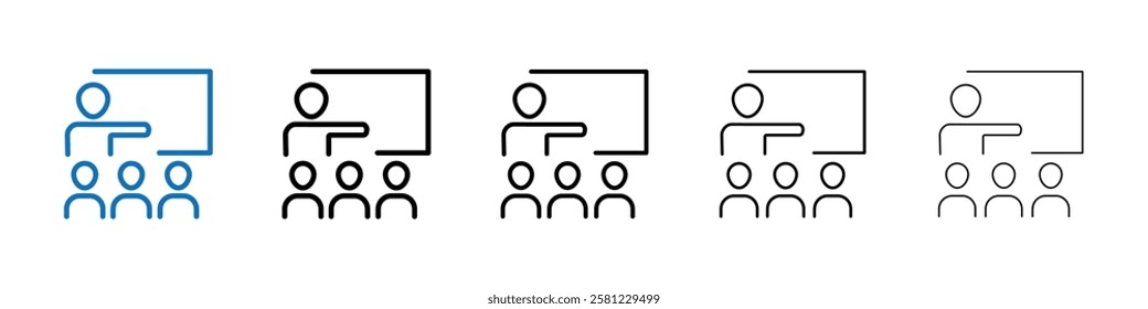 Training icon Outline vector logo for web ui