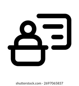 Training Icon representing skill development, learning, and professional growth activities