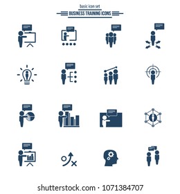 Training icon set