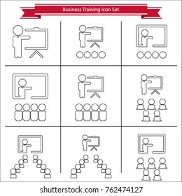 Training icon set