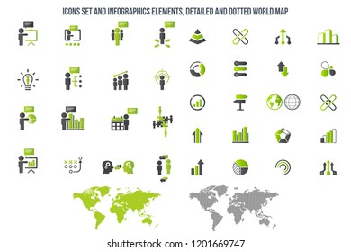 Training icon . Set of a business training icons. Vector 