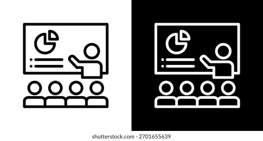 Conjunto de iconos de entrenamiento. Diseño De Línea Limpia Con Versiones Claras Y Oscuras Para Un Uso Versátil.