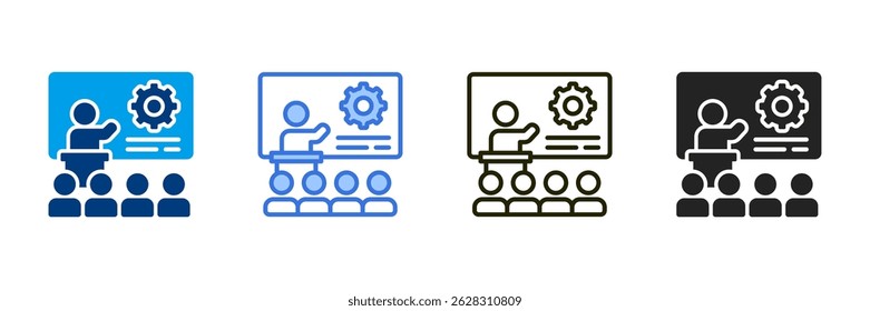 Conjunto de ícones de treinamento - Conjunto de estilos diferentes