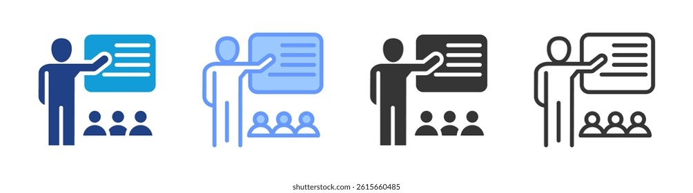 Training icon set multiple style collection