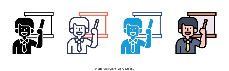 Training Icon Set Multiple Style Collection