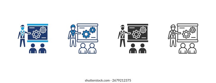 Training Icon Set Multiple Style Collection