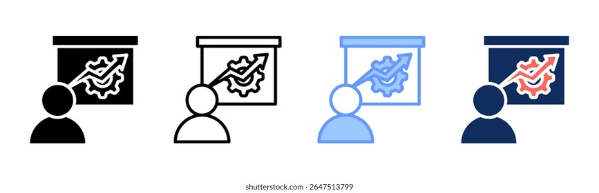 Ícone de treinamento - coleta de vários estilos da folha