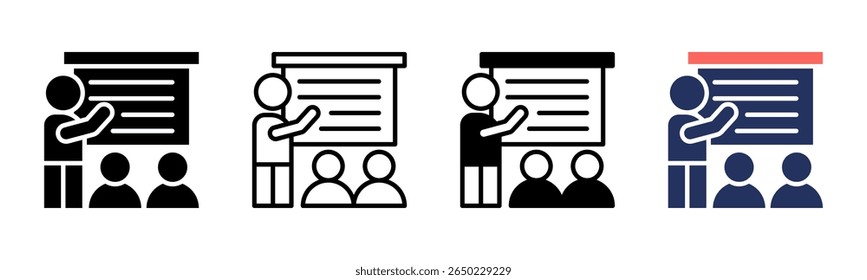 Training icon sheet multiple style collection