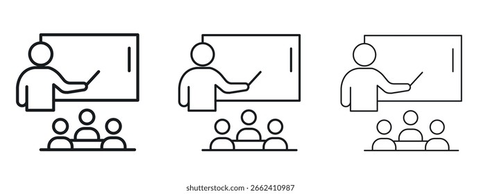 Icono de entrenamiento diseño de línea simple - Ilustración vectorial simple