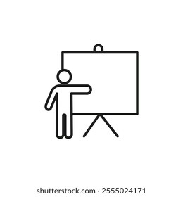 Training icon Symbol mark in Outline style