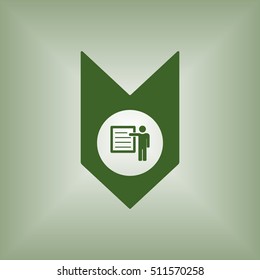 Training    icon, vector. Flat design.