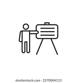 Training icon Vector flat thin line illustration