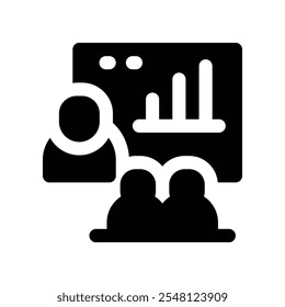 ícone de treinamento. ícone de glifos vetoriais para o seu site, celular, apresentação e design de logotipo.