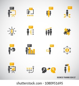 Training icon. Vector icons set.