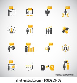 Training icon. Vector icons set.