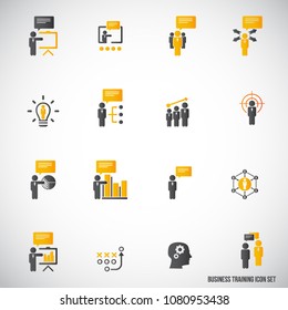 Training icon. Vector icons set.