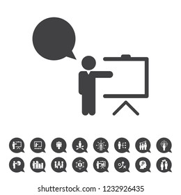 Training icon . Vector Illustration .