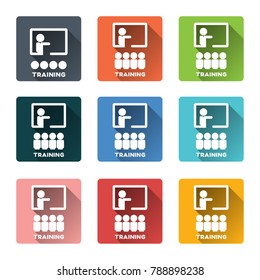 Training icon. Vector illustration.