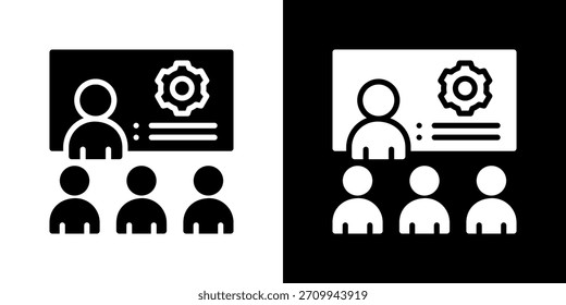 Icono de entrenamiento Ilustración vectorial. Diseño De Estilo Plano Creado Para Una Flexibilidad Creativa En Versiones Claras Y Oscuras.