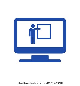Training    icon, vector illustration. Flat design style