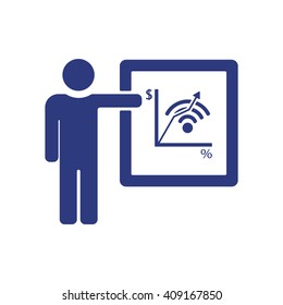 Training    icon, vector illustration. Flat design style