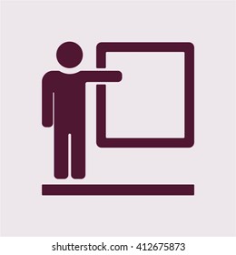 Training    icon, vector illustration. Flat design style