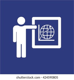 Training    icon, vector illustration. Flat design style