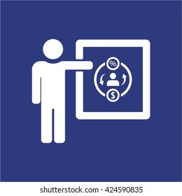 Training    icon, vector illustration. Flat design style