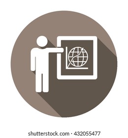 Training    icon, vector illustration. Flat design style