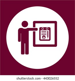 Training    icon, vector illustration. Flat design style