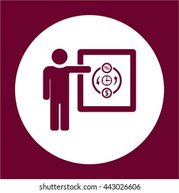 Training    icon, vector illustration. Flat design style