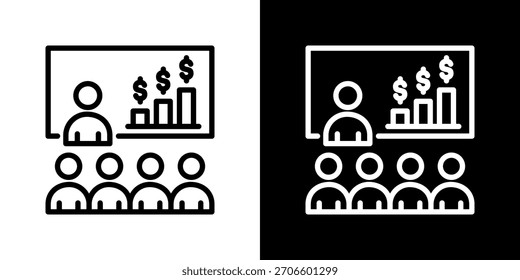Icono de entrenamiento Ilustración vectorial. Diseño De Línea Fresca Construido Para Una Flexibilidad Creativa En Versiones Claras Y Oscuras.