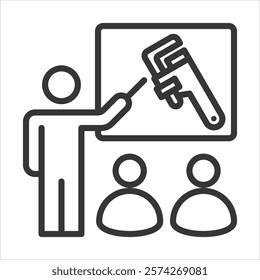 Training Icon Vector Illustration Outline