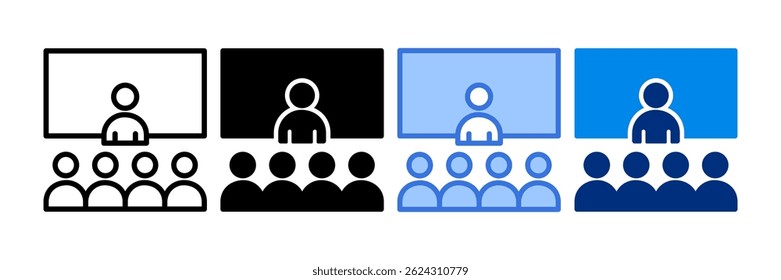 Training Icon Vector Illustration. Simple Line Style