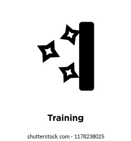Training icon vector isolated on white background, logo concept of Training sign on transparent background, filled black symbol