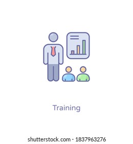 Training icon in vector. Logotype