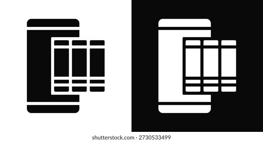 Estilo de fondo blanco y negro del icono de entrenamiento