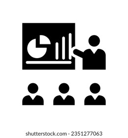 Training icon,briefing icon. editable isolated white background.