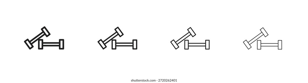 Iconos de entrenamiento Esquema de símbolo de Vector