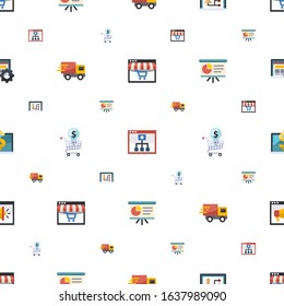 training icons pattern seamless. Included editable flat Distance Learning, Mobile Learning, Distance teacher, Webinar, Online Training icons. training icons for web and mobile.