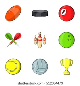 Training icons set. Cartoon illustration of 9 training vector icons for web