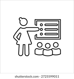 training icons. simple line vector illustration