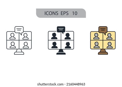 Training icons  symbol vector elements for infographic web