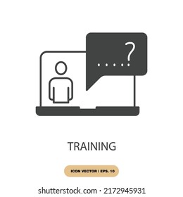 training icons  symbol vector elements for infographic web