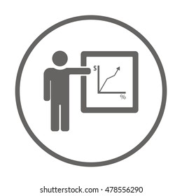 Training  icon,vector. Flat design.