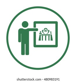 Training  icon,vector. Flat design.