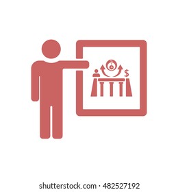 Training  icon,vector. Flat design.